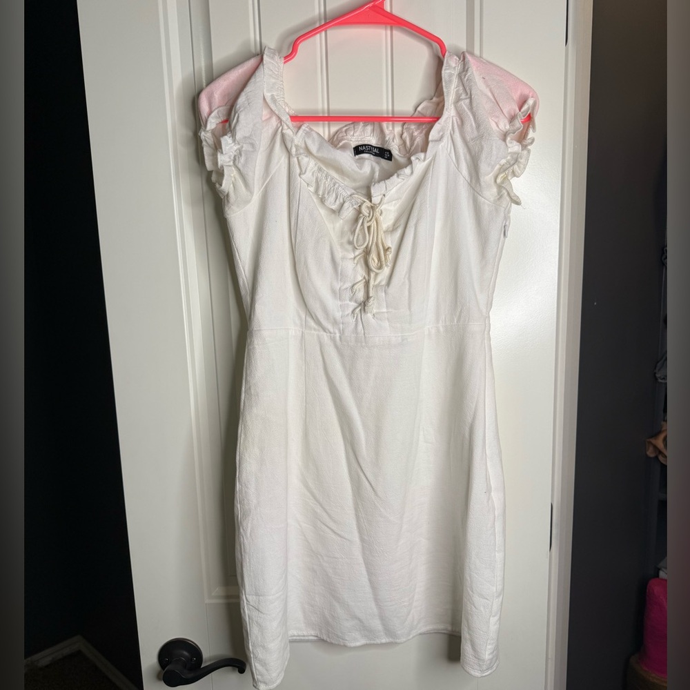White mini dress